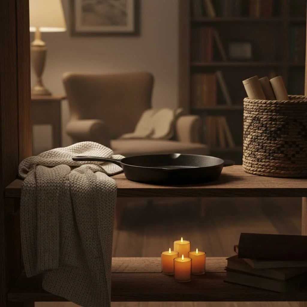 Non-stick frying pan with an egg sliding off