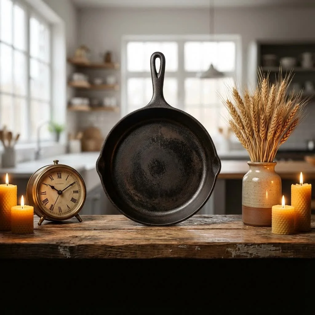 HexClad frying pan with its distinctive hexagonal pattern